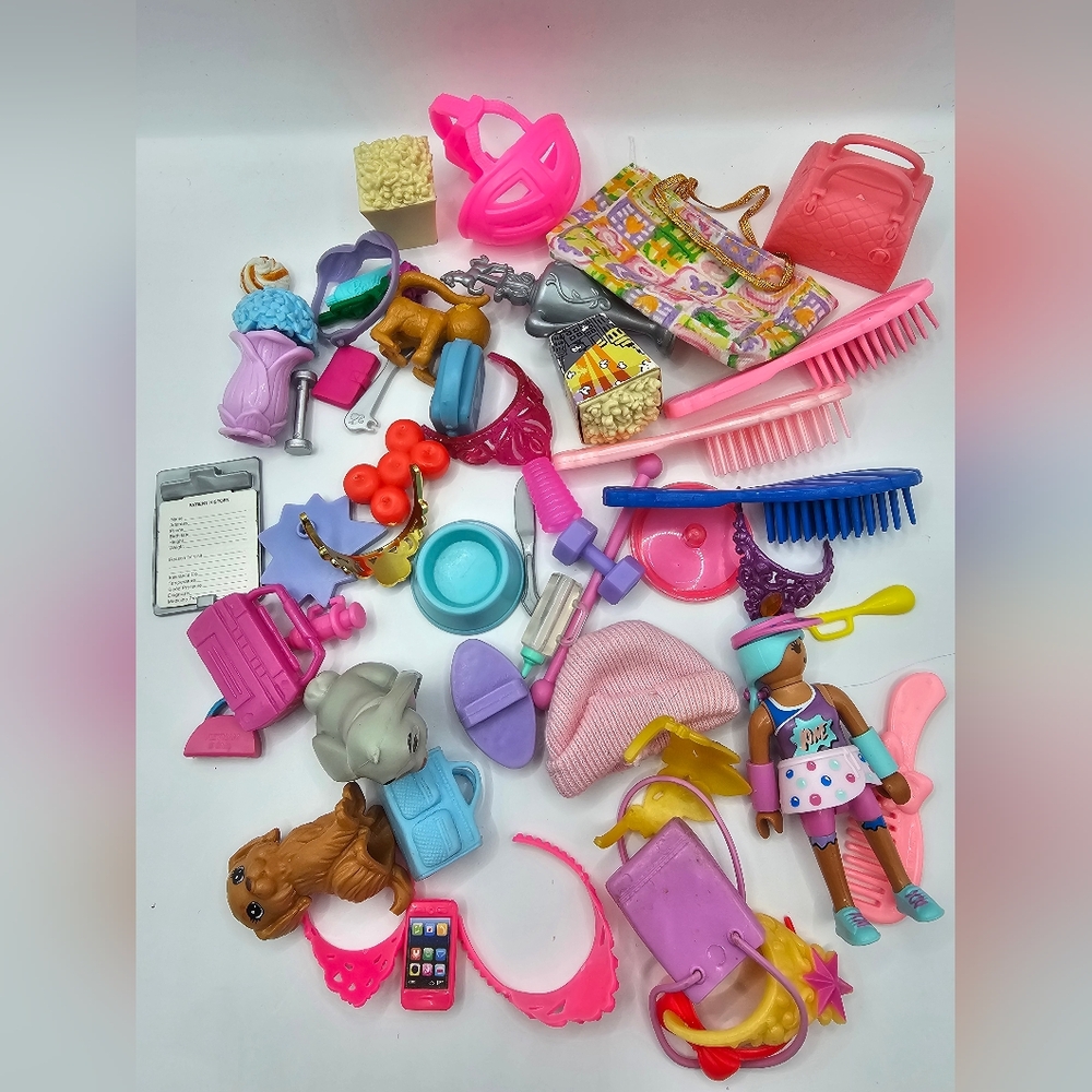 Lot Of Various Accessories For Barbie Sized Dolls